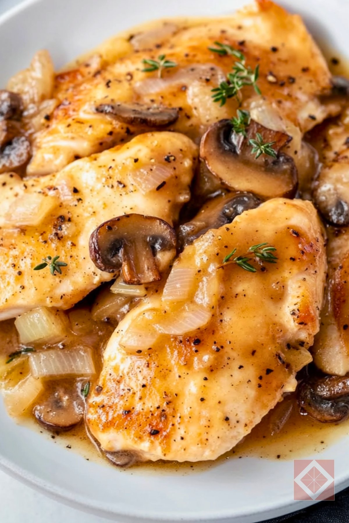 Savory Chicken Marsala with a Perfect Sauce in the Instant Pot - Chicken Marsala pin 2 midia