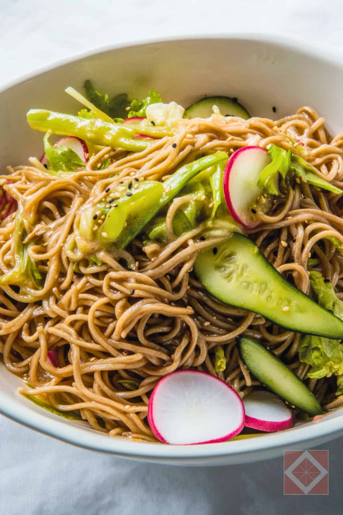 Refreshing Chilled Soba Noodles with Cucumbers & Radishes One-Pot Recipe - Chilled Soba Noodles with Cucumbers Radishes pin 2 midia