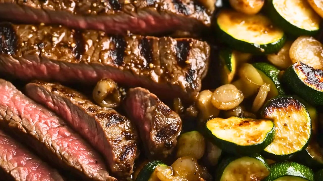 Easy Hibachi-Style Steaks with Zucchini & Shiitakes One-Pot Recipe - Hibachi Style Steaks with Zucchini and Shiitakes midia
