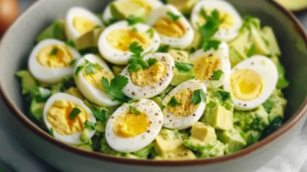 Easy High-Protein Avocado Egg Salad Bowl - High Protein Avocado Egg Salad Bowl midia