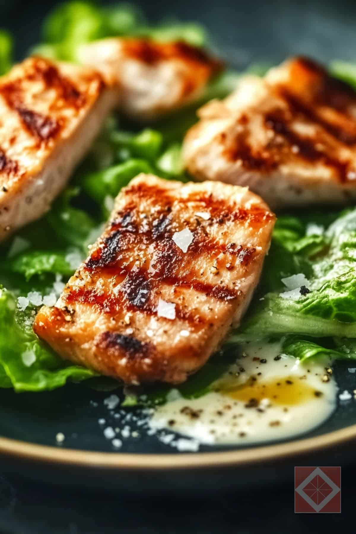 Delicious High-Protein Caesar Salad with Grilled Chicken - High Protein Caesar Salad with Grilled Chicken pin 1 midia 1