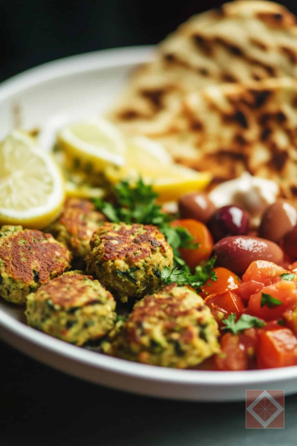 Quick High-Protein Vegan Courgette Falafel Bowl - High Protein Vegan Courgette Falafel pin 1 midia