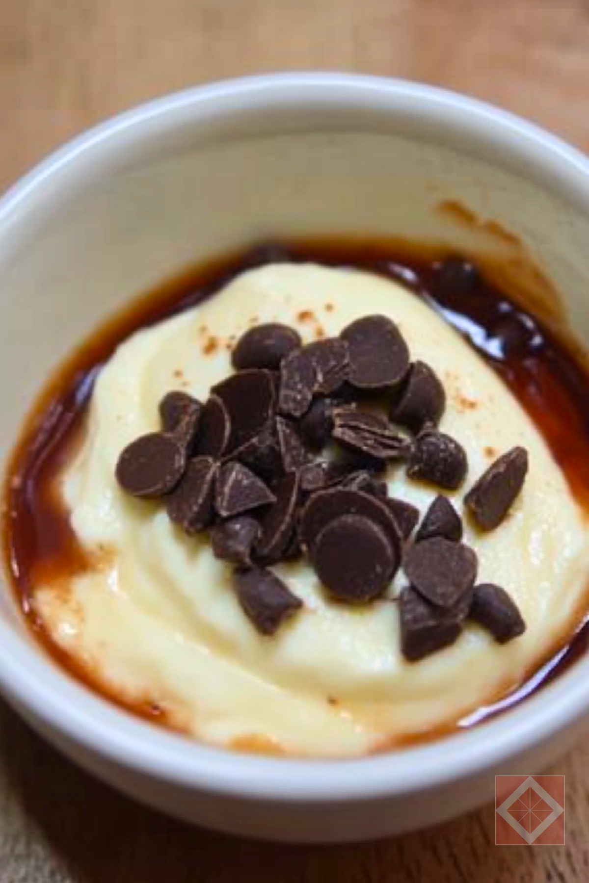 DASH Diet Chocolate Ricotta with Honey & Espresso - Honey Ricotta with Espresso and Chocolate Chips pin 1 midia