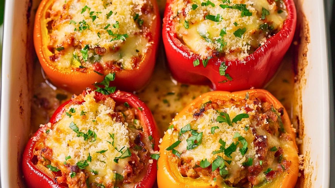 Best Italian Stuffed Bell Peppers One-Pot Recipe for Meal Prep - Italian Stuffed Bell Peppers One Pot midia