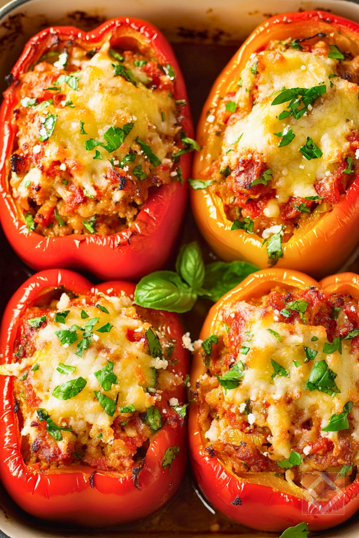 Best Italian Stuffed Bell Peppers One-Pot Recipe for Meal Prep - Italian Stuffed Bell Peppers One Pot pin 2 midia