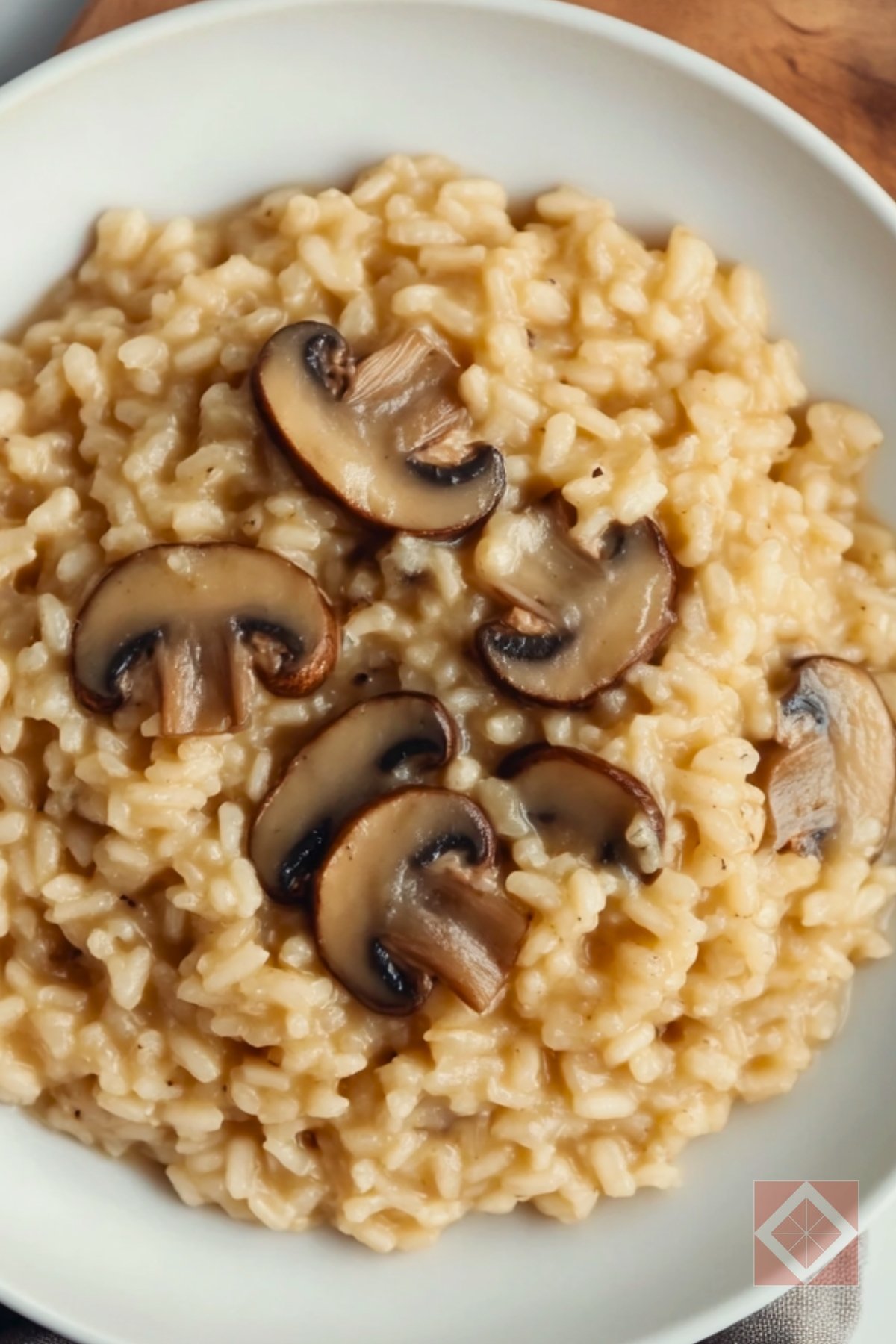 Creamy Mushroom Risotto: Instant Pot Magic in 30 Minutes - Mushroom Risotto pin 1 midia
