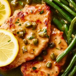 Best Pan-Seared Pork Cutlets with Lemon-Caper Green Beans for Two One-Pot Recipe - Pan Seared Pork Cutlets with Lemon Caper Green Beans midia