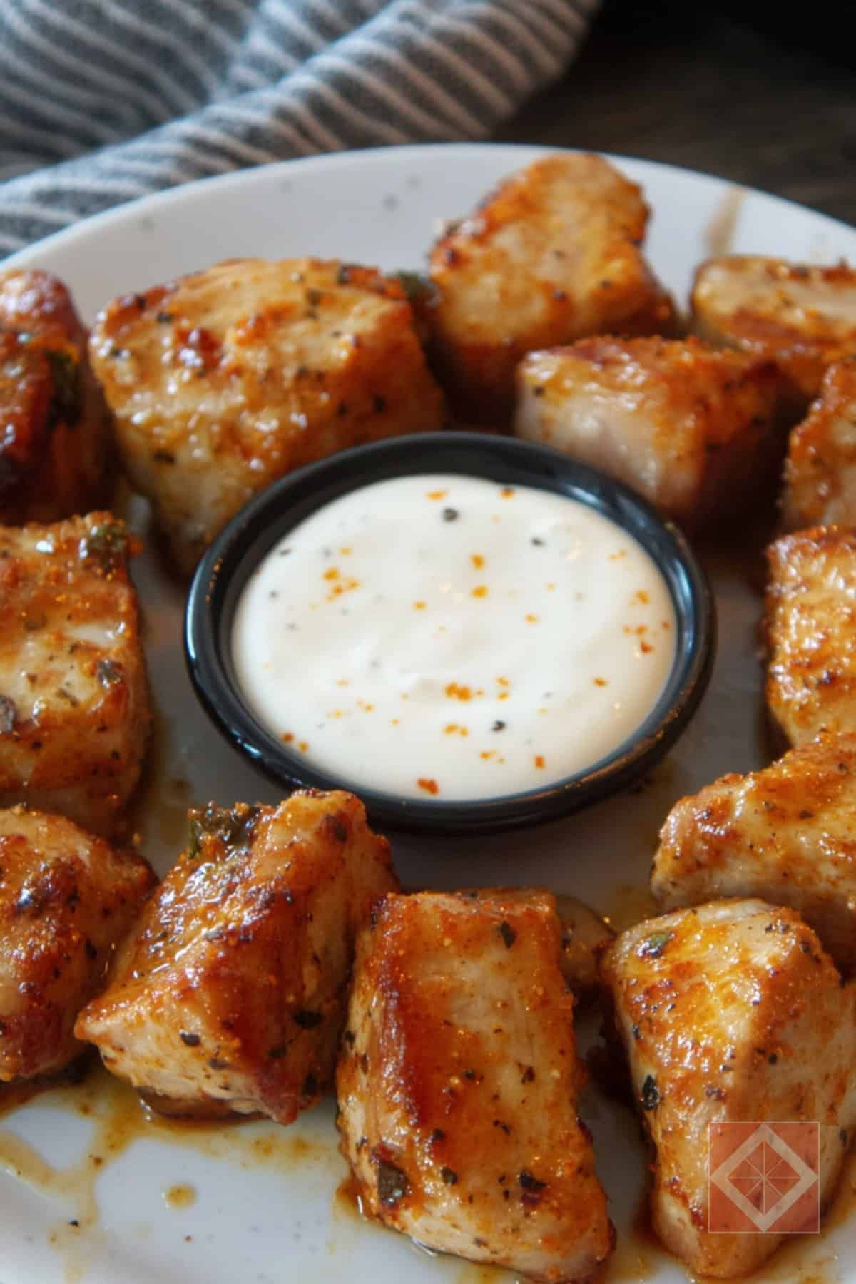 Best High-Protein Pork Chop Ranch Bites for Low-Carb Diets - Pork Chop Ranch Bites for Low Carb Diets pin 1 midia