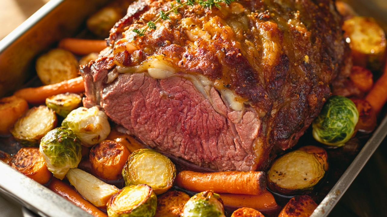 Easy Prime Rib & Roasted Vegetables One-Pot Recipe for Holidays - Prime Rib and Roasted Vegetables One Pot midia
