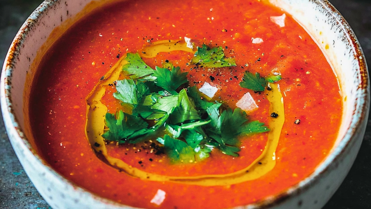Low-Sodium Red Gazpacho for the DASH Diet - Red Gazpacho midia