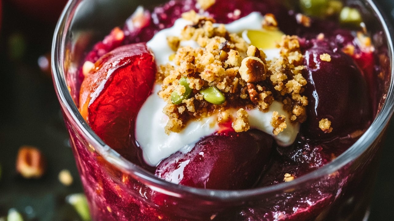 Roasted Plums with Nut Crumble for the DASH Diet - Roasted Plums with Nut Crumble midia