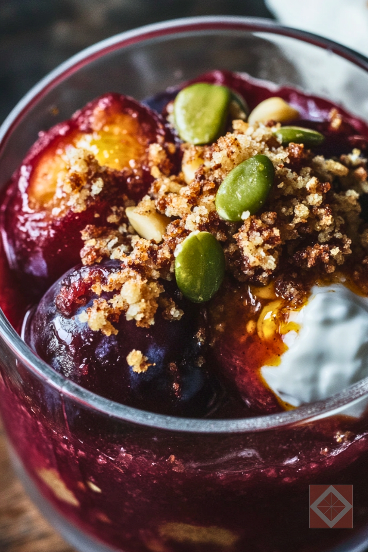 Roasted Plums with Nut Crumble for the DASH Diet - Roasted Plums with Nut Crumble pin 2 midia