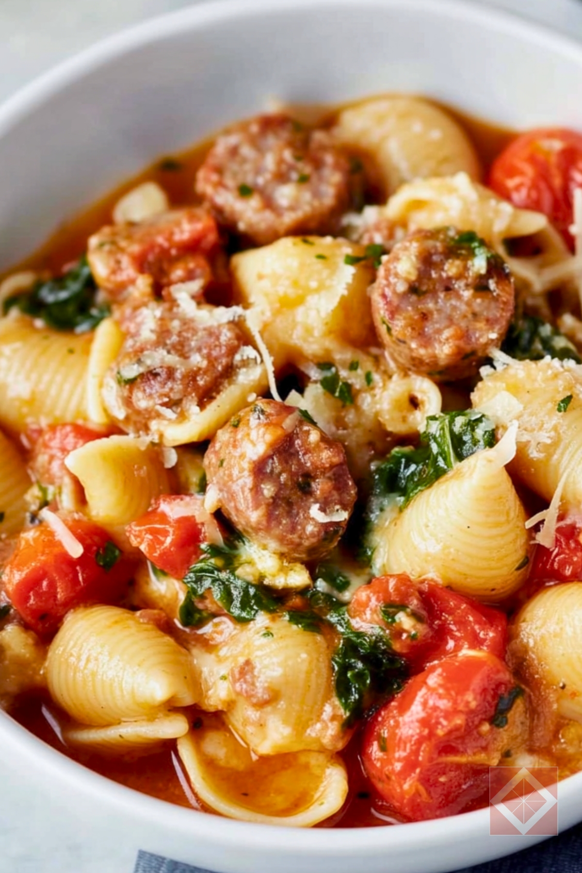 11 Best Instant Pot Pasta Recipes That Will Save Your Weeknight - Sausage and Shells pin 1 midia