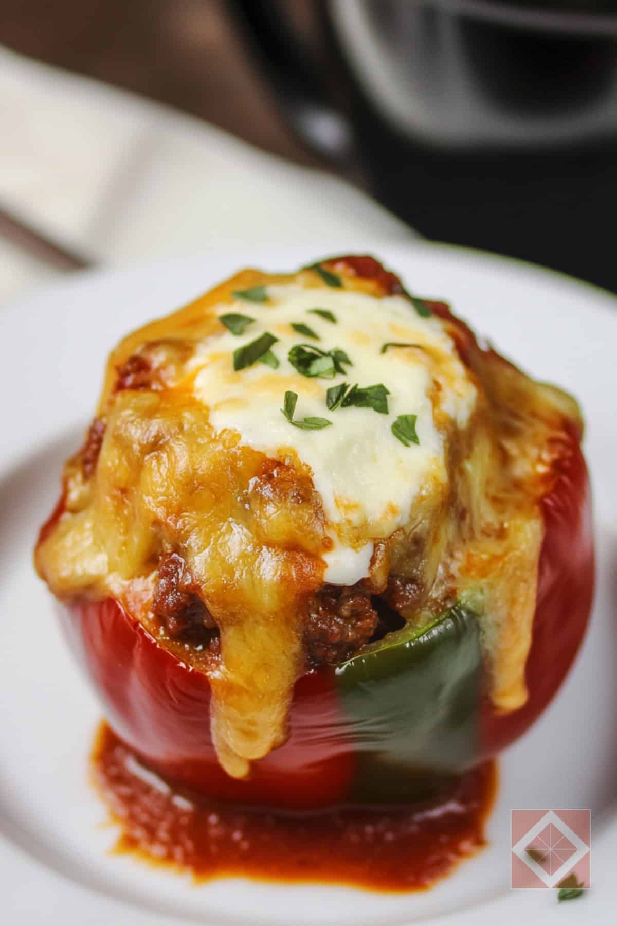 Savory Keto Stuffed Peppers with Sausage & Cheese - Savory Stuffed Peppers with Sausage Cheese pin 1 midia