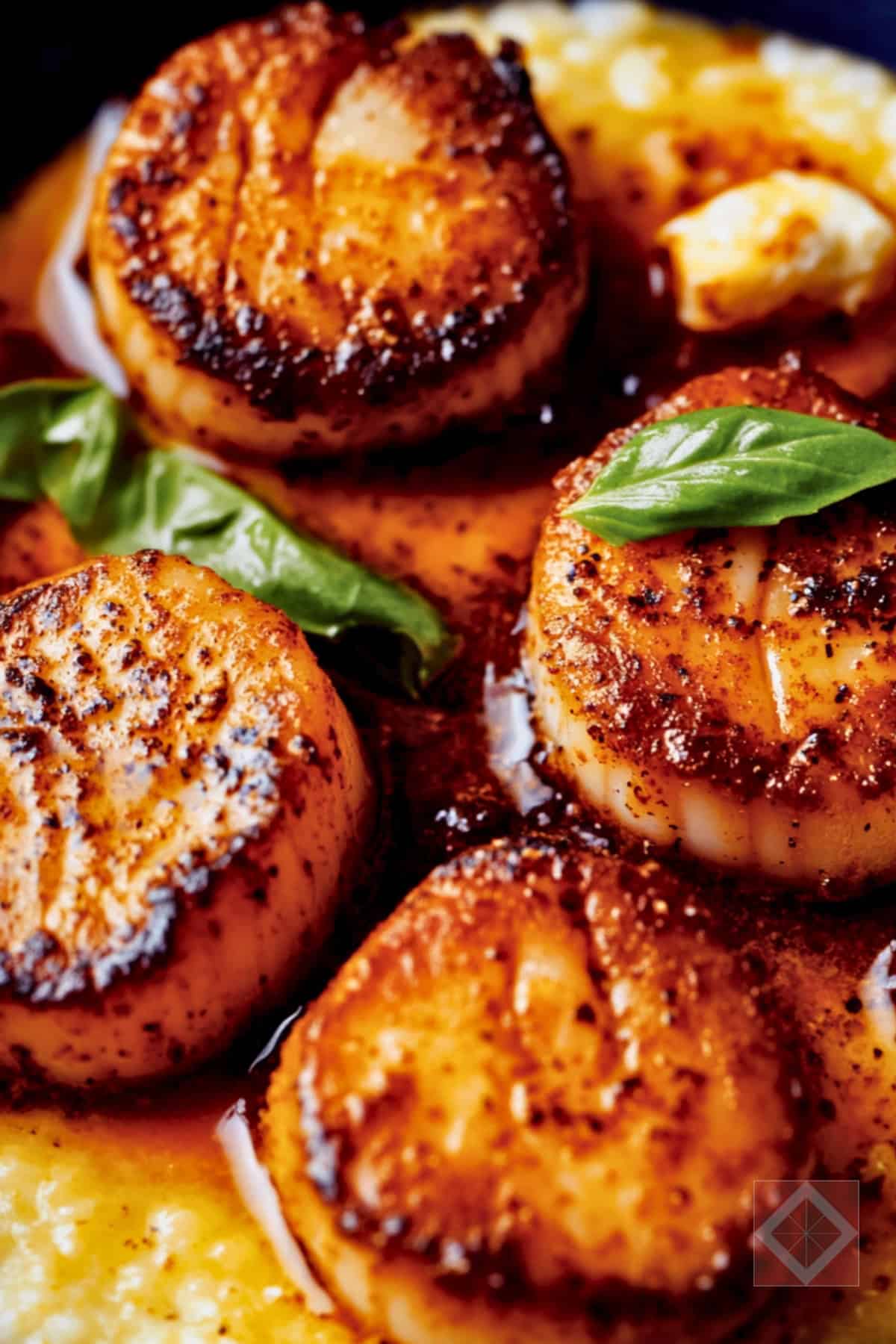 The Secret to the Perfect Scallops - Scallops with Herby Cheese Grits pin 3 midia