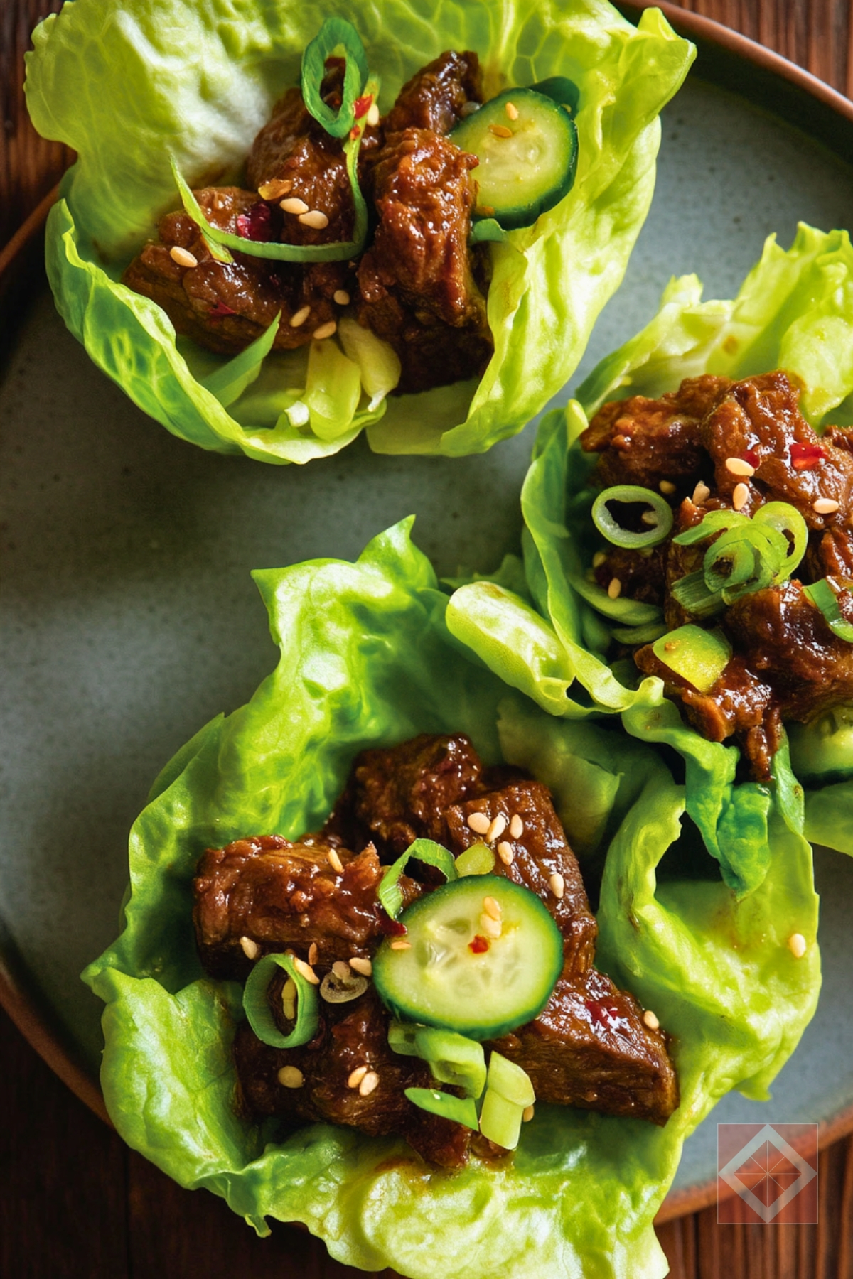 Easy Shredded Beef Lettuce Wraps with Pickled Cucumber & Bean Sprouts - Shredded Beef Lettuce Wraps with Pickled Cucumber and Bean Sprouts One Pot pin 1 midia