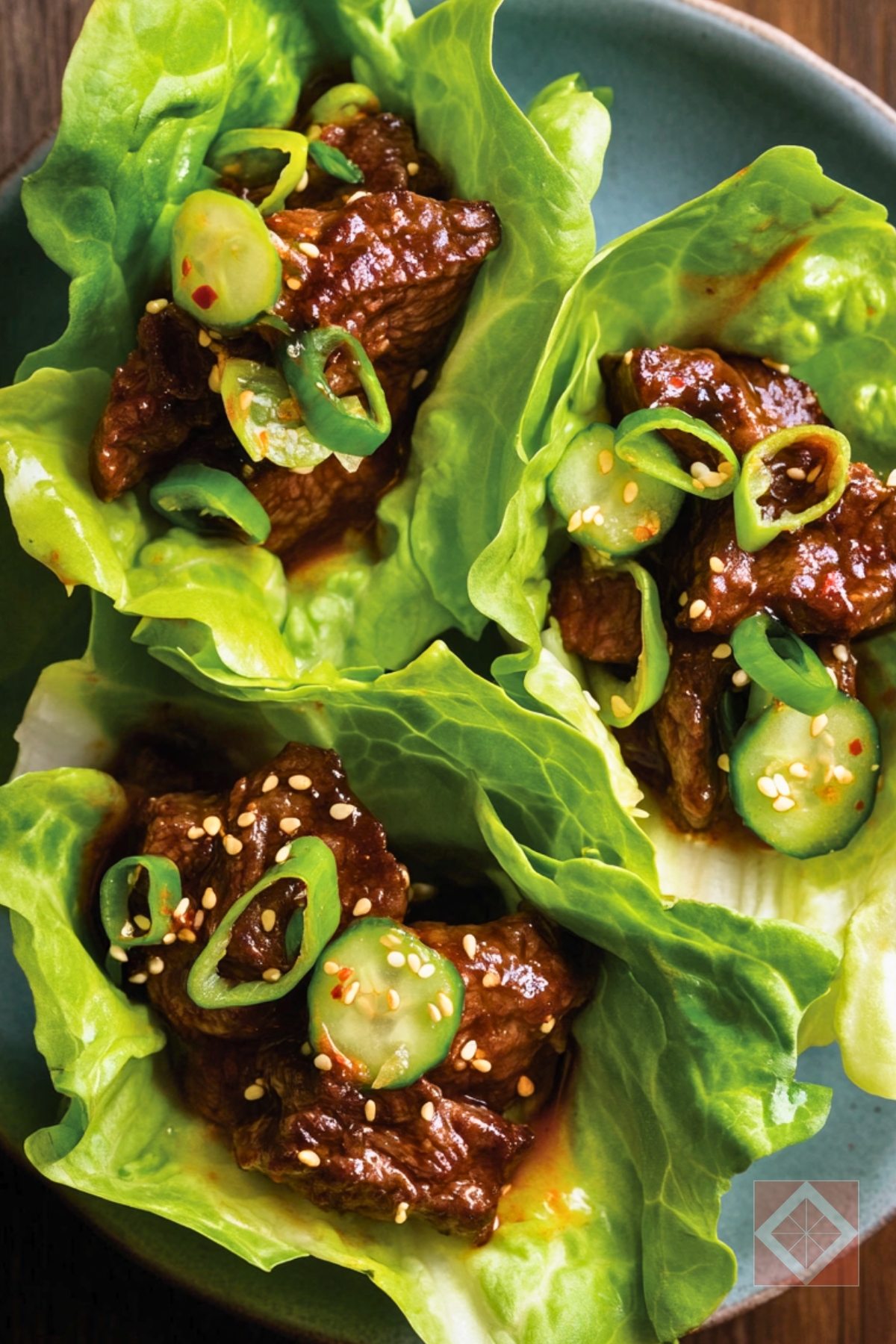 Easy Shredded Beef Lettuce Wraps with Pickled Cucumber & Bean Sprouts - Shredded Beef Lettuce Wraps with Pickled Cucumber and Bean Sprouts One Pot pin 2 midia
