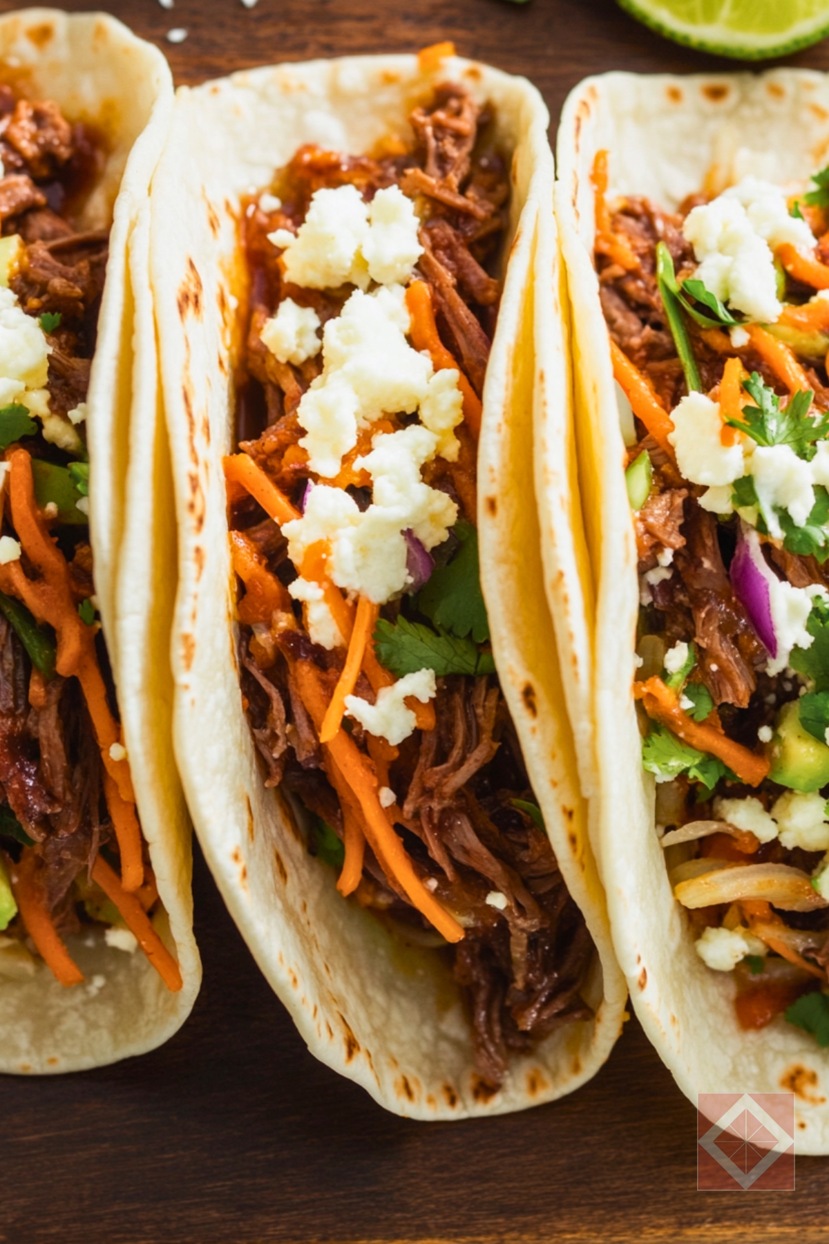 Simple Shredded Beef Tacos with Cabbage-Carrot Slaw - Simple Shredded Beef Tacos with Cabbage Carrot Slaw One Pot pin 1 midia