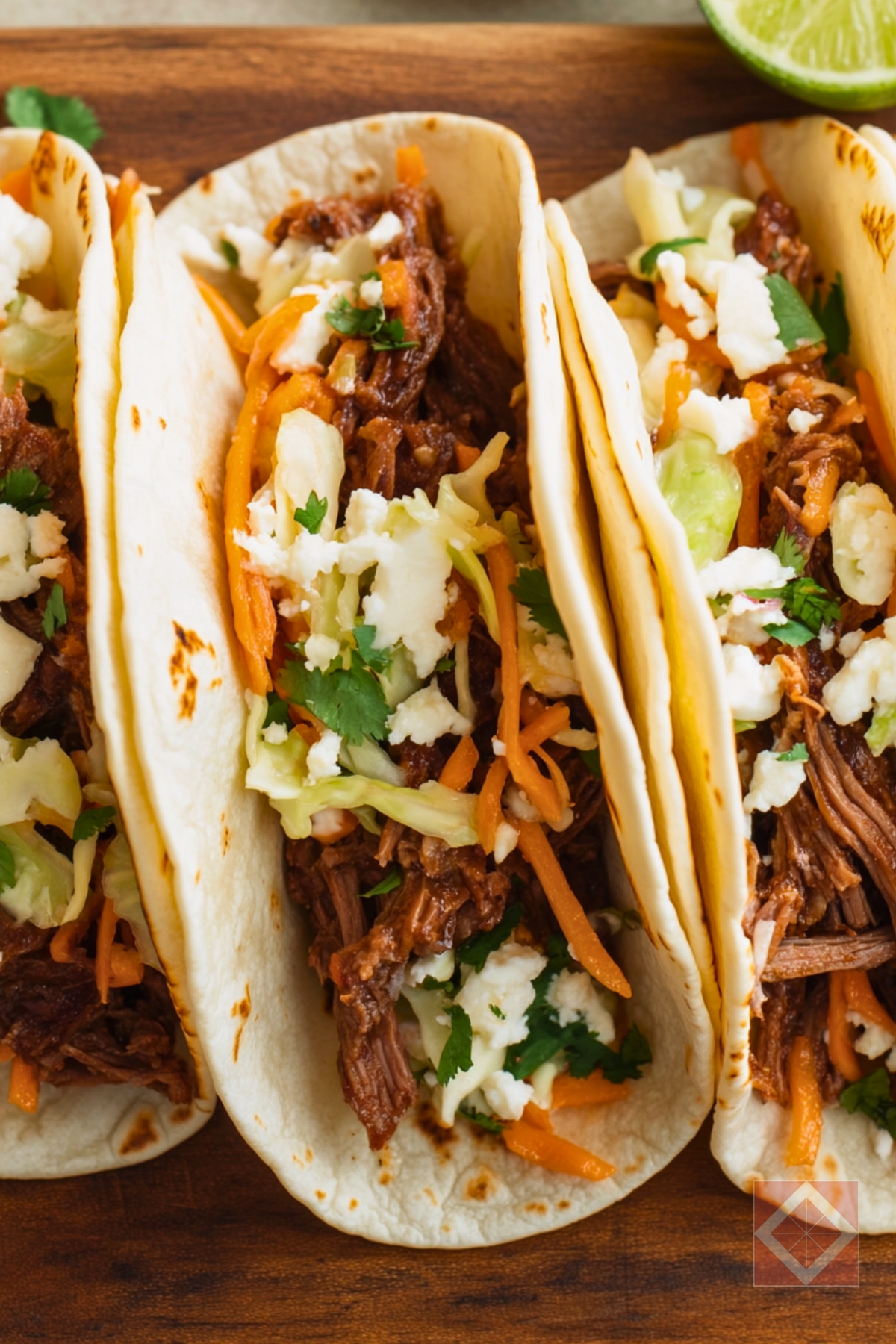 Simple Shredded Beef Tacos with Cabbage-Carrot Slaw - Simple Shredded Beef Tacos with Cabbage Carrot Slaw One Pot pin 2 midia