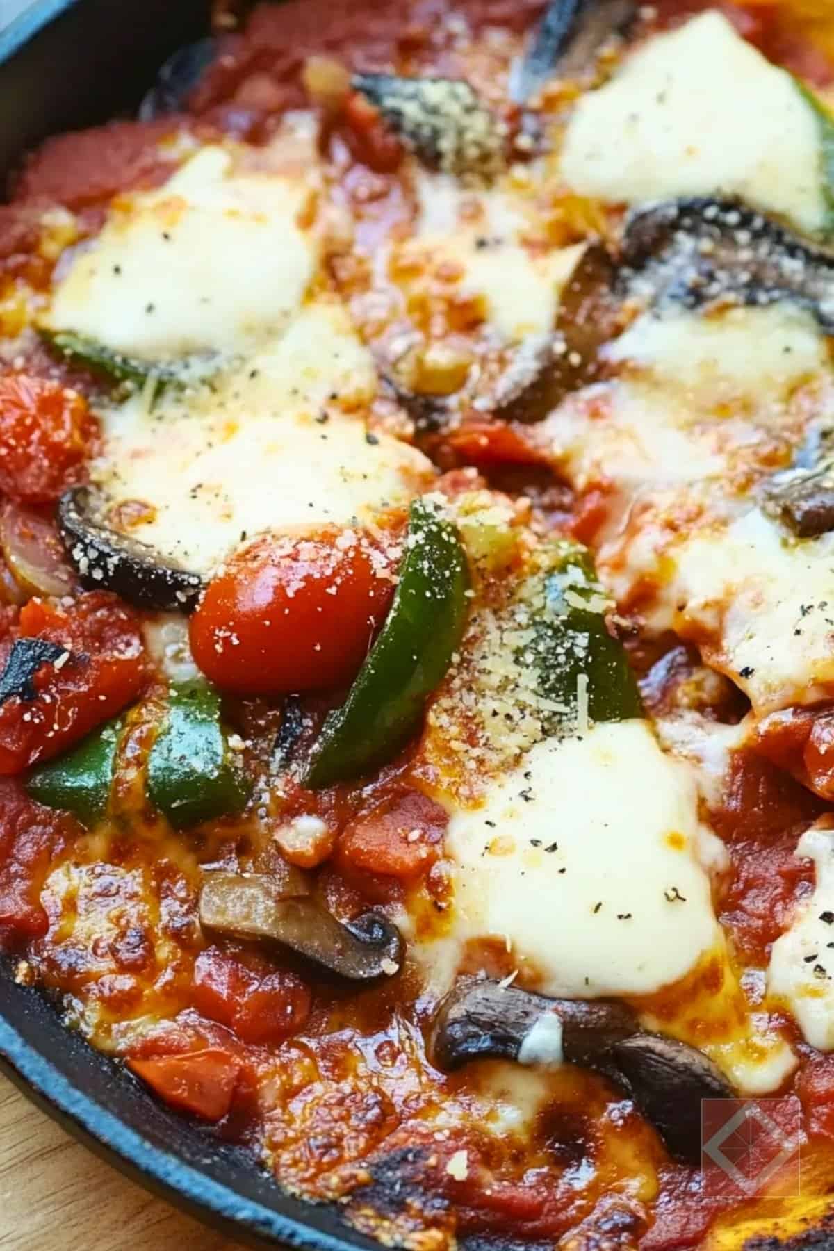 Best Skillet Veggie Pizza for Two: One-Pot Recipe Without Hassle - Skillet Veggie Pizza for Two One Pot pin 2 midia 1