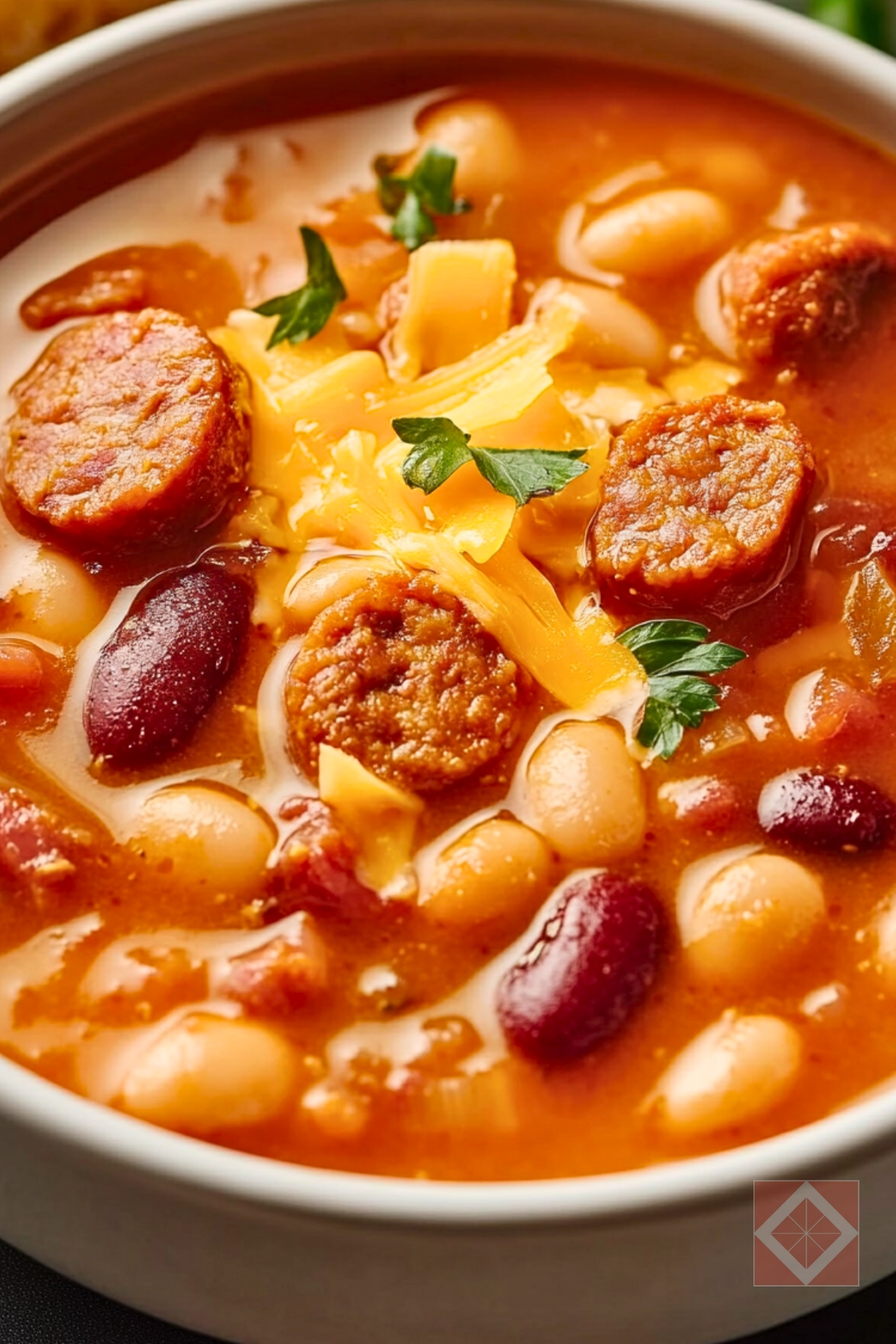 Smoky Sausage & Bean Soup: A Must-Try Instant Pot Dish - Smoky Sausage and Bean Soup pin 1 midia