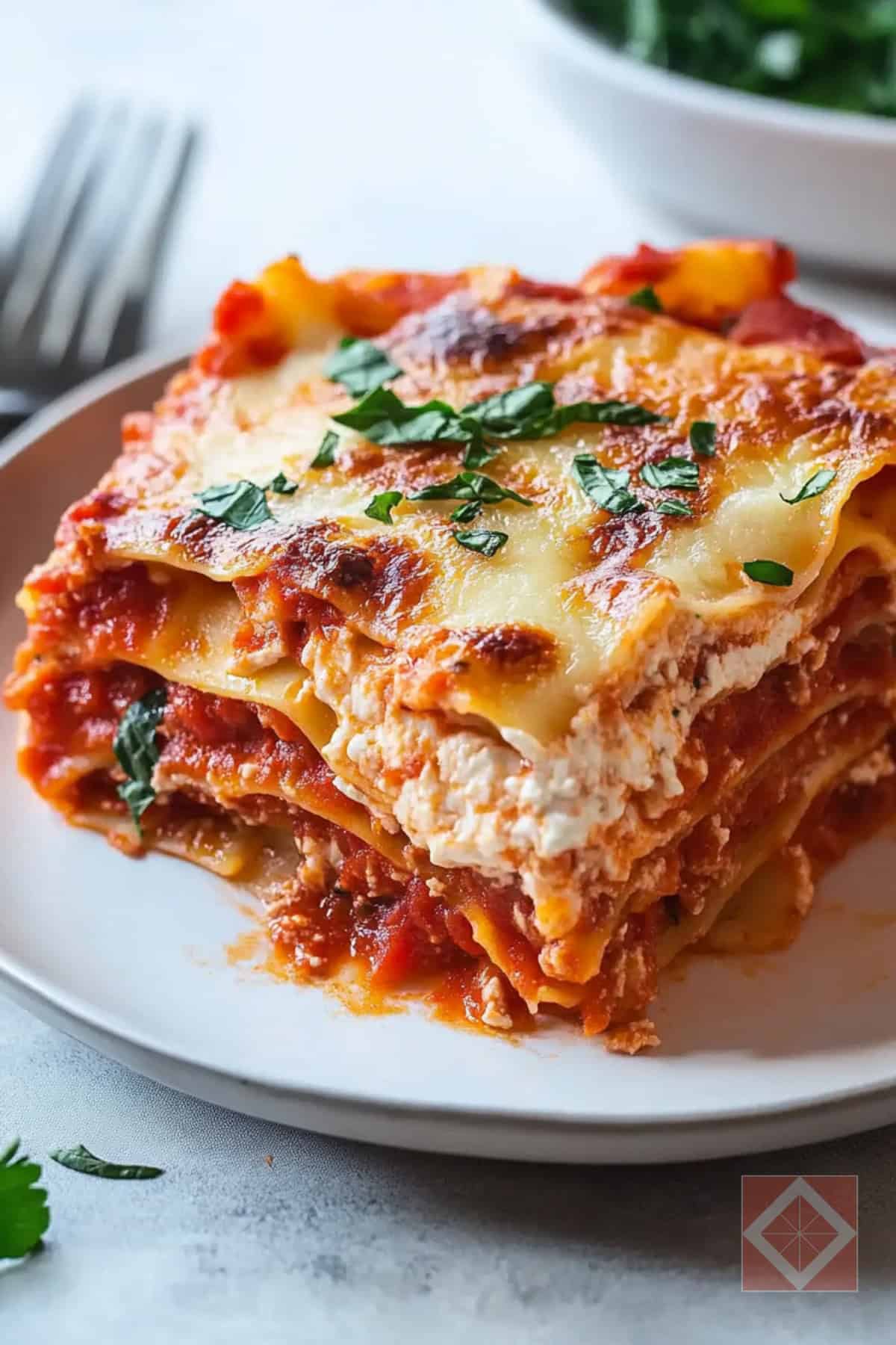 Easiest-Ever Tomato & Cheese Lasagna for Two One-Pot Recipe - Tomato Cheese Lasagna pin 1 midia 1