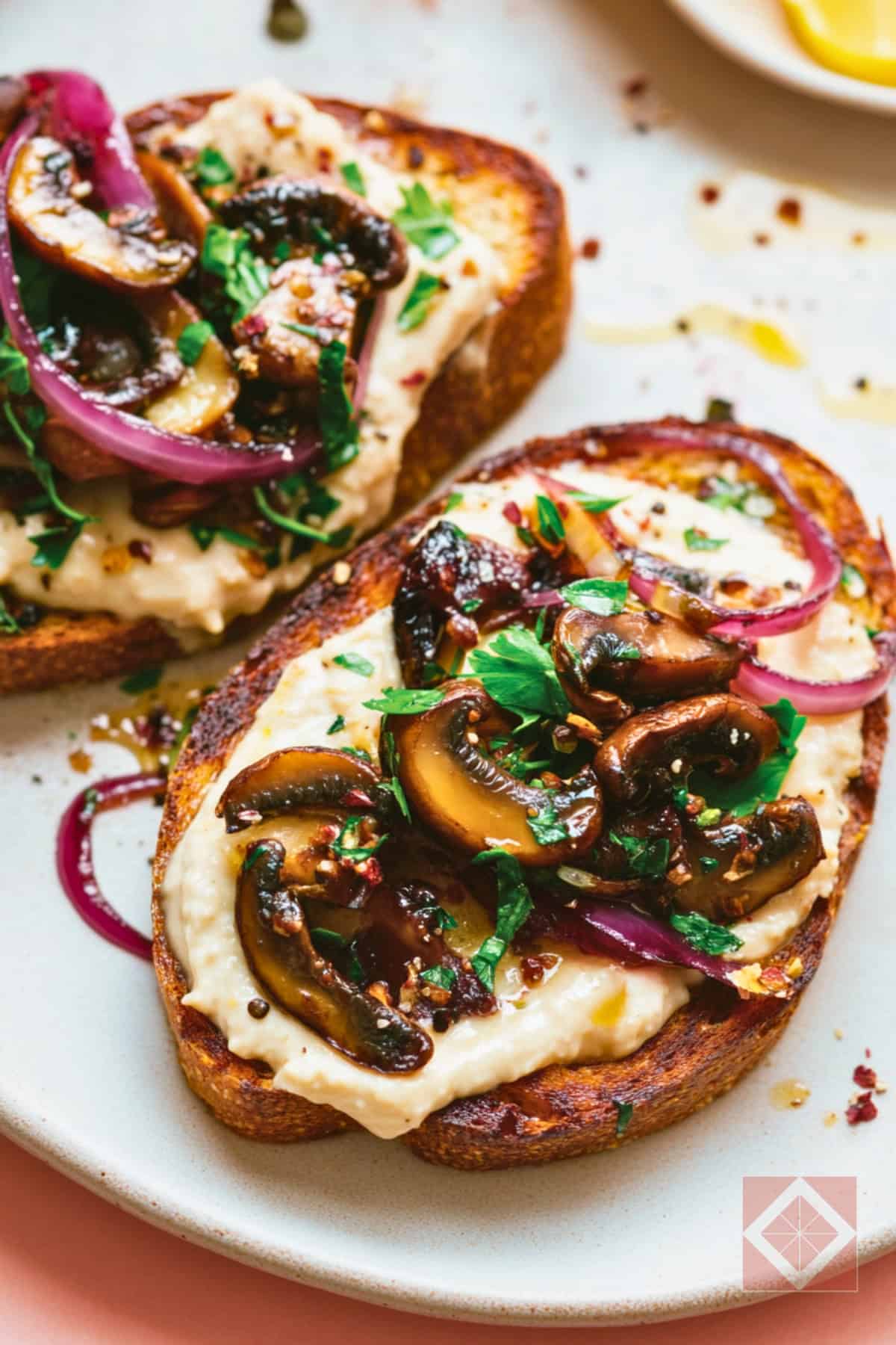 Delicious Vegan Toast with High-Protein Butter Bean Purée - Vegan Toast with High Protein Butter Bean Puree pin 2 midia
