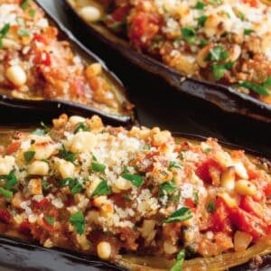 Easy Vegetarian Stuffed Spiced Eggplants One-Pot Slow Cooker Recipe to Try - Vegetarian Stuffed Spiced Eggplants midia