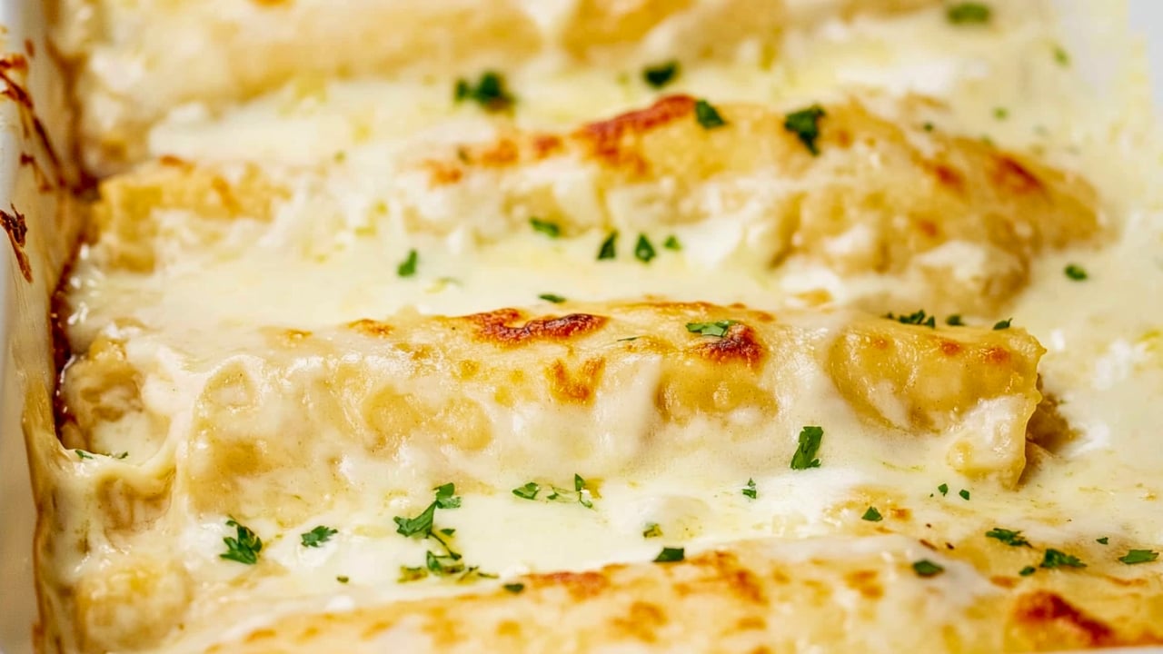 Melt-in-Your-Mouth White Queso Chicken Enchiladas - White Queso Chicken Enchilada midia