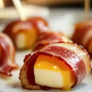 Bacon-Wrapped Cheese Bites Air Fryer Recipe for Appetizers - Bacon Wrapped Cheese Bites midia