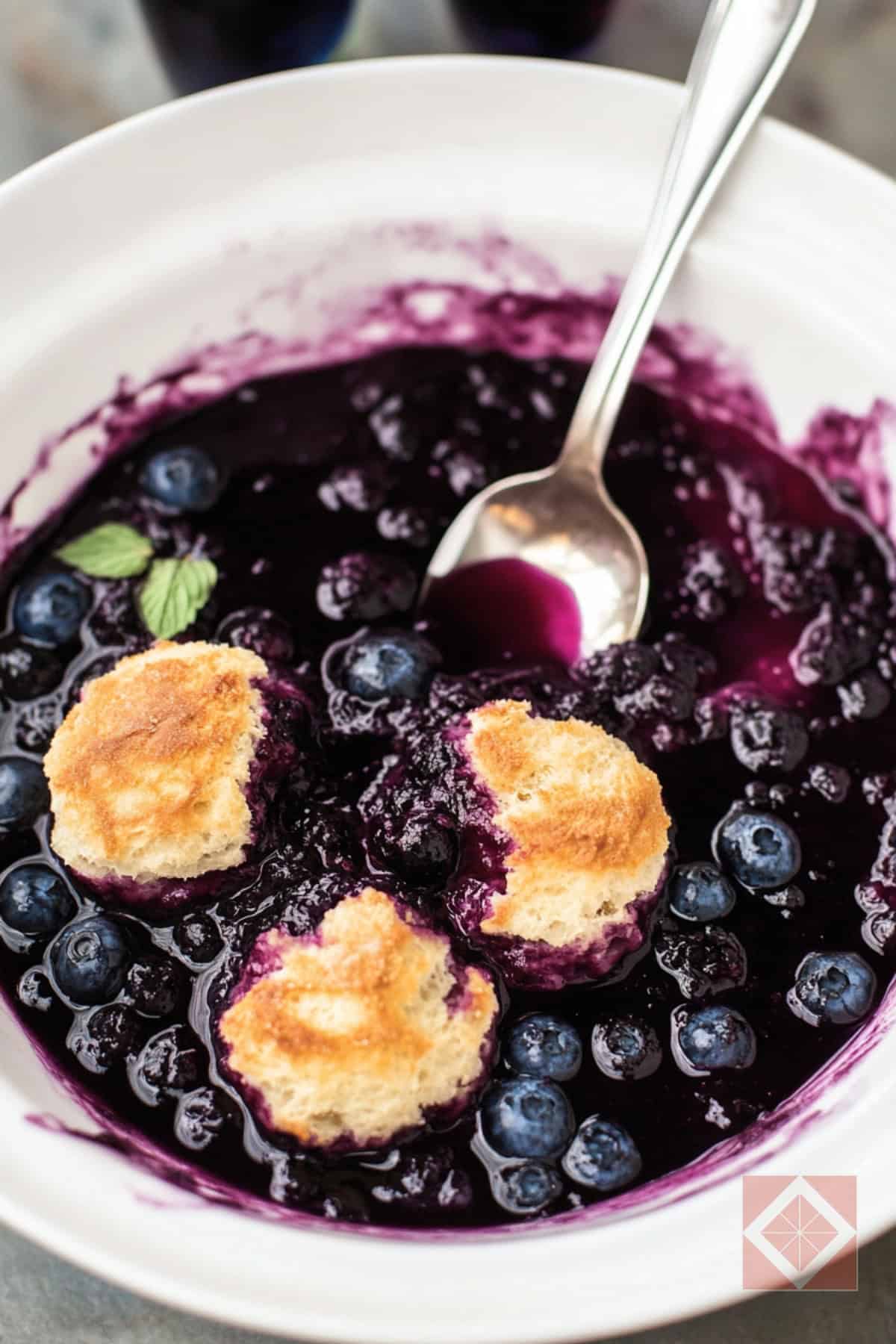 Blueberry Grunt One-Pot Recipe for a Simple Family Dessert - Blueberry Grunt pin 1 midia