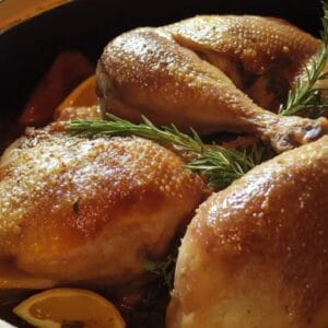 Carnivore-Style Braised Guinea Fowl with Bacon and Herbs - Braised Guinea Fowl midia