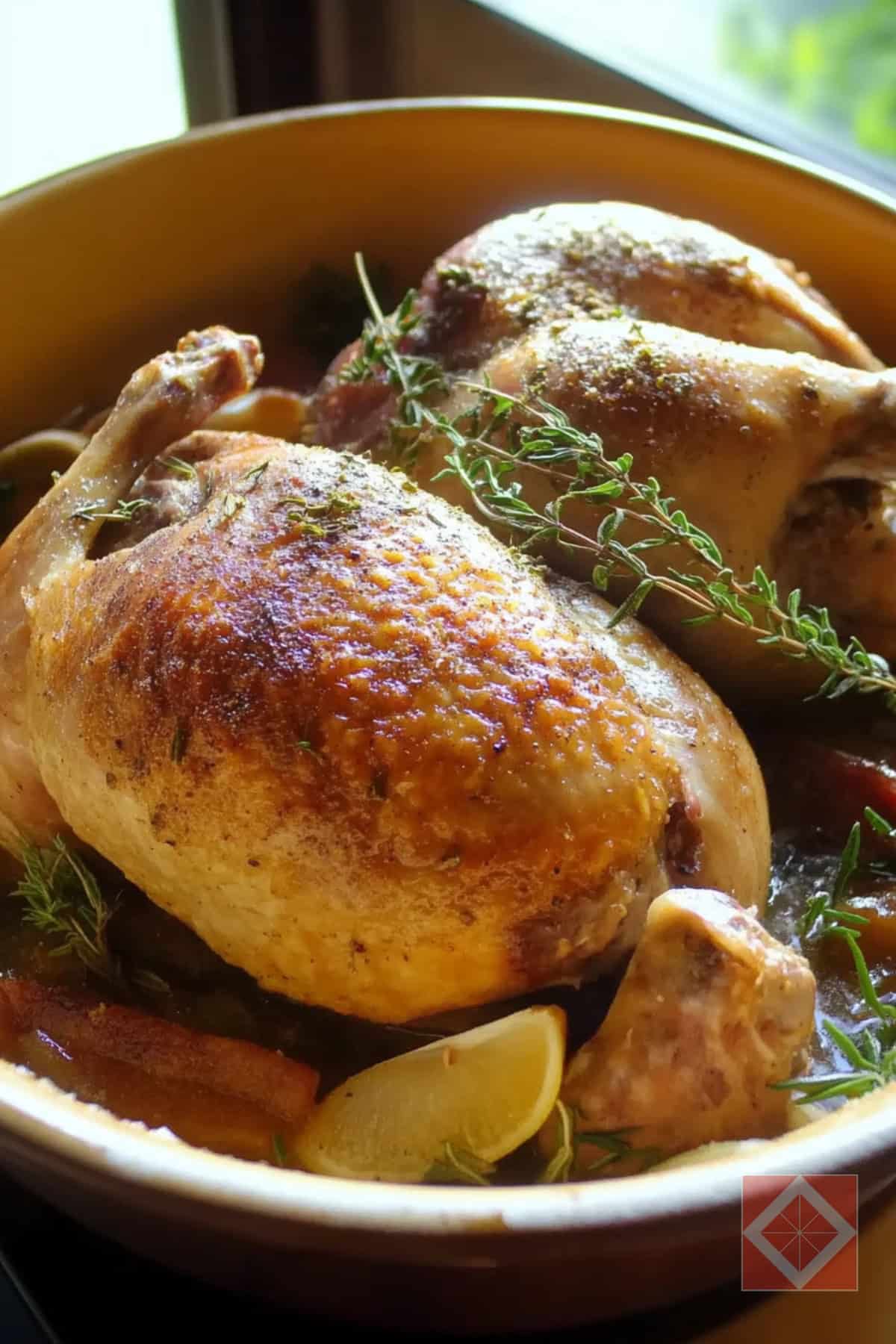 Carnivore-Style Braised Guinea Fowl with Bacon and Herbs - Braised Guinea Fowl pin 2 midia