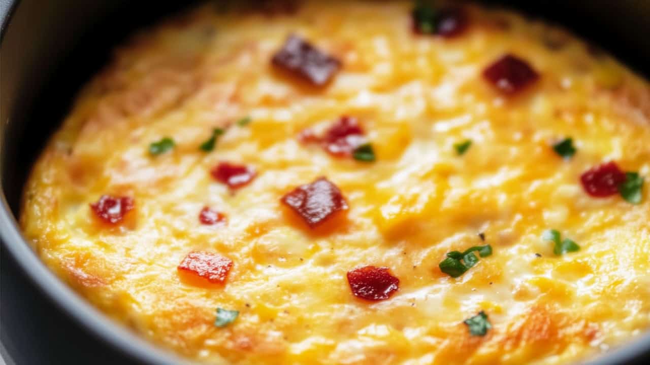 Cheesy Frittata Air Fryer Recipe for a Low-Carb Breakfast - Cheesy Frittata Air Fryer Recipe midia