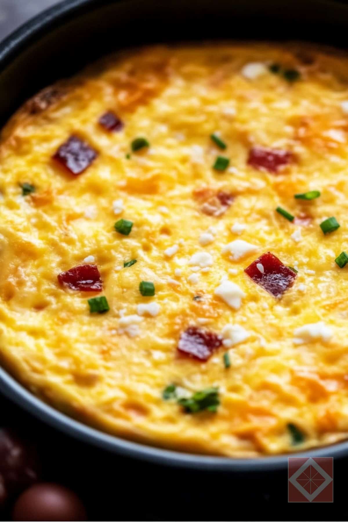 Cheesy Frittata Air Fryer Recipe for a Low-Carb Breakfast - Cheesy Frittata Air Fryer Recipe pin 1 midia