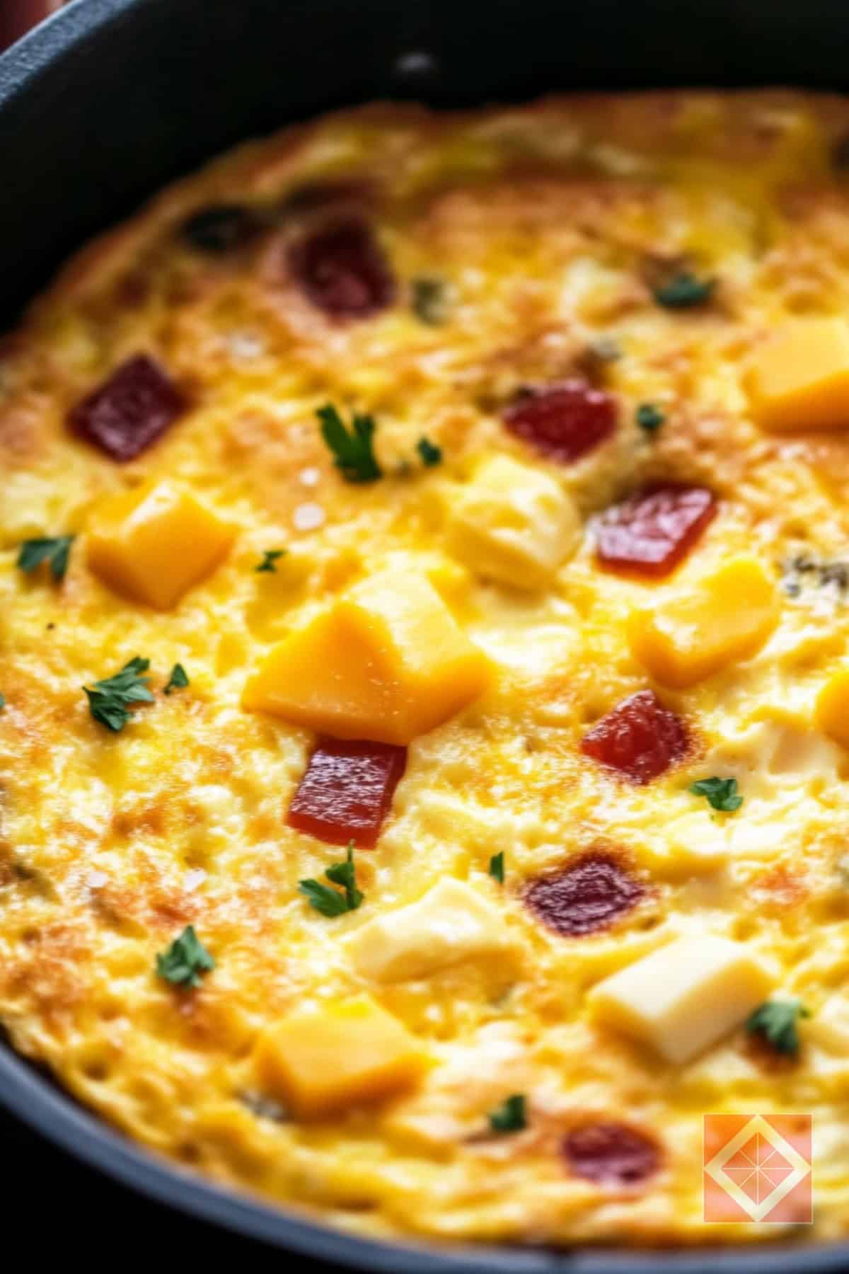 Cheesy Frittata Air Fryer Recipe for a Low-Carb Breakfast - Cheesy Frittata Air Fryer Recipe pin 2 midia