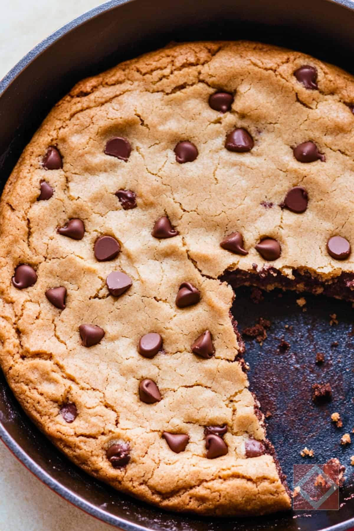 Chocolate Chip Skillet Cookie Recipe for Easy Baking - Chocolate Chip Skillet Cookie pin 1 midia