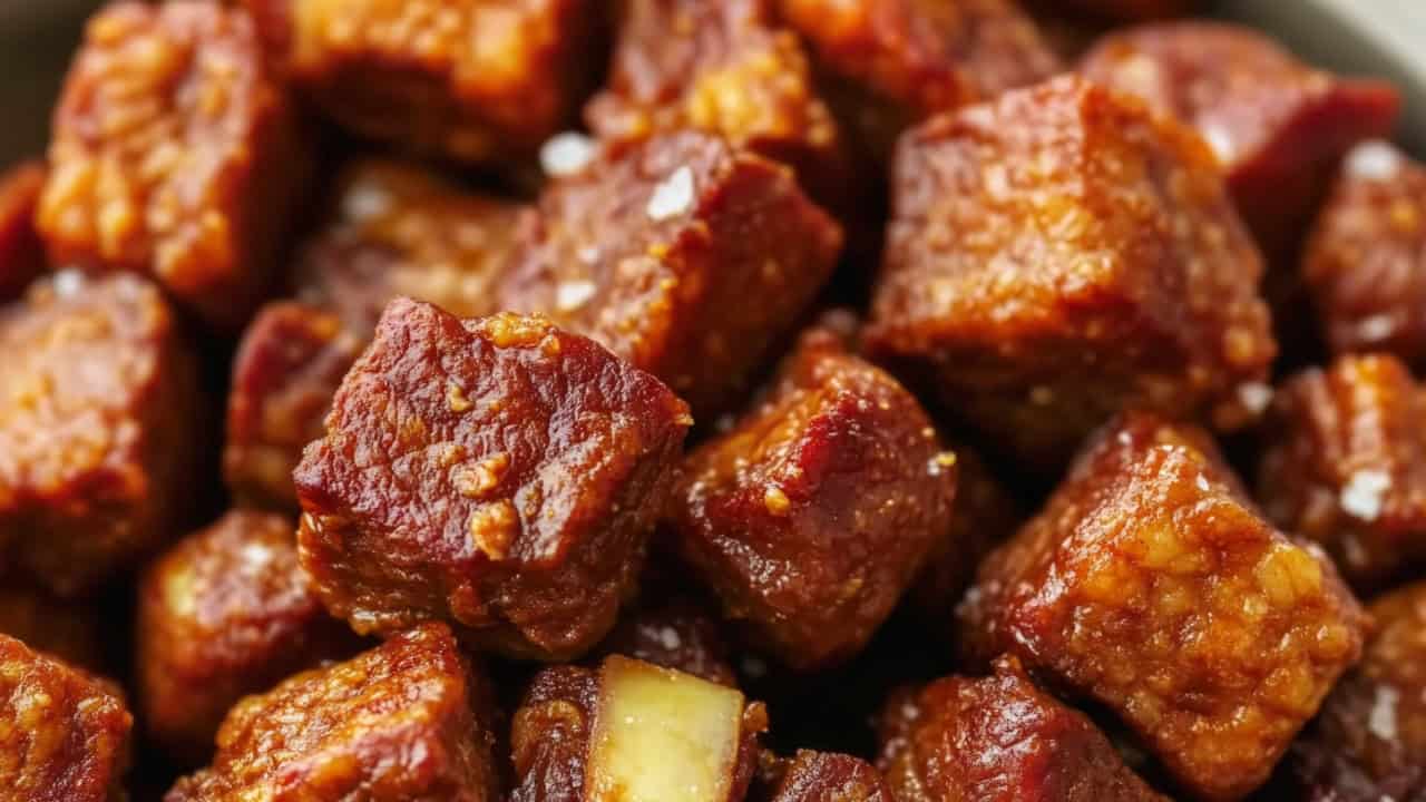 Crispy Beef Bites Air Fryer Recipe for a Quick Carnivore Snack - Crispy Beef Bites midia