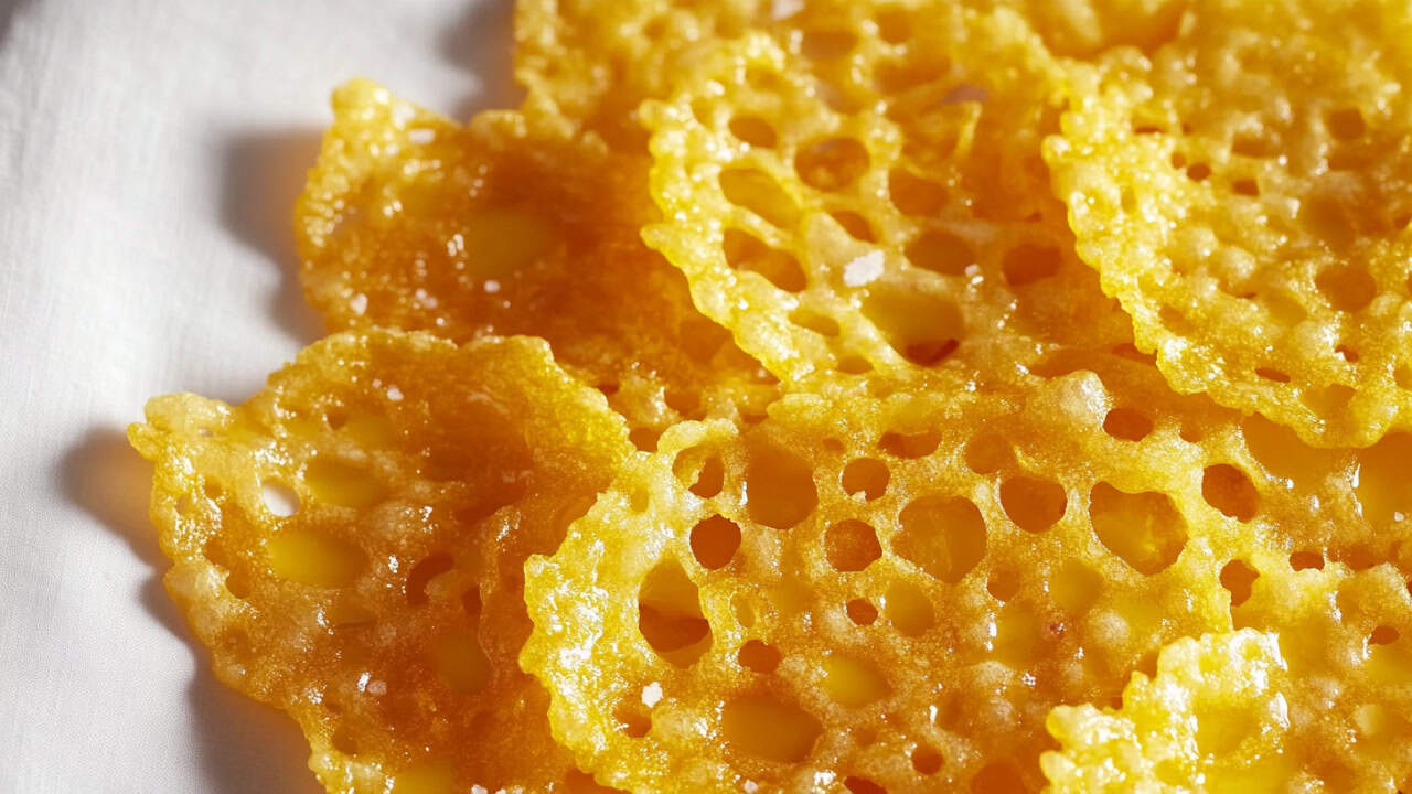 4 Cheesy Carnivore Snacks You Didn’t Know Your Air Fryer Could Make - Crispy Cheddar Chips with Butter Drizzle midia