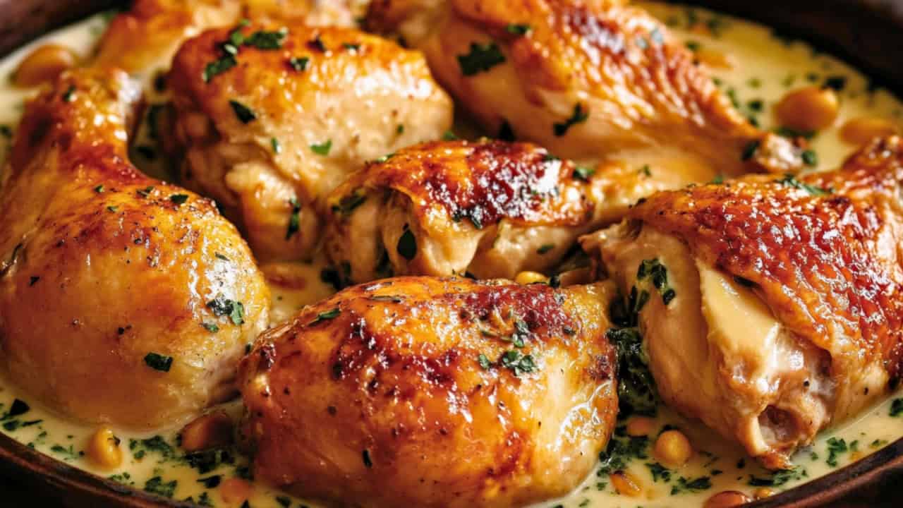 Easy Creamy Weekend Delight Capon in Milk & Honey Recipe - Easy Creamy Capon in Milk Honey midia