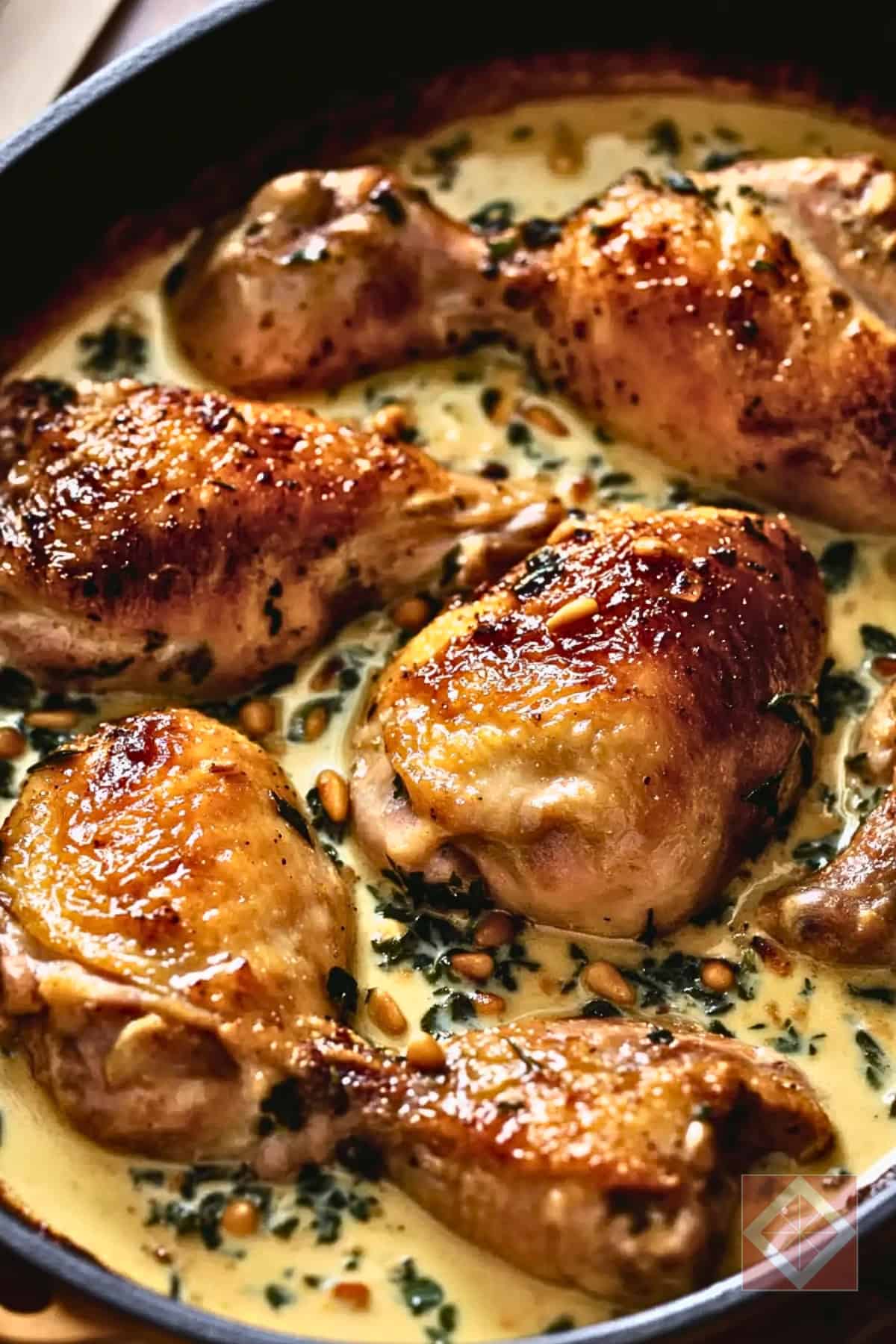 Easy Creamy Weekend Delight Capon in Milk & Honey Recipe - Easy Creamy Capon in Milk Honey pin 1 midia