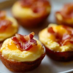 Quick Egg Bites with Bacon & Cheese Air Fryer Recipe - Egg Bites with Bacon Cheese midia