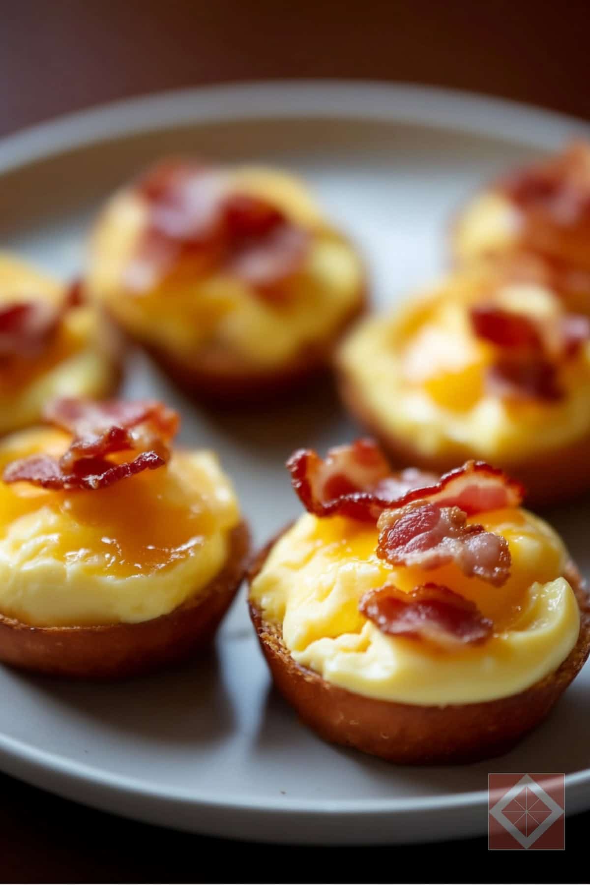 Quick Egg Bites with Bacon & Cheese Air Fryer Recipe - Egg Bites with Bacon Cheese pin 1 midia