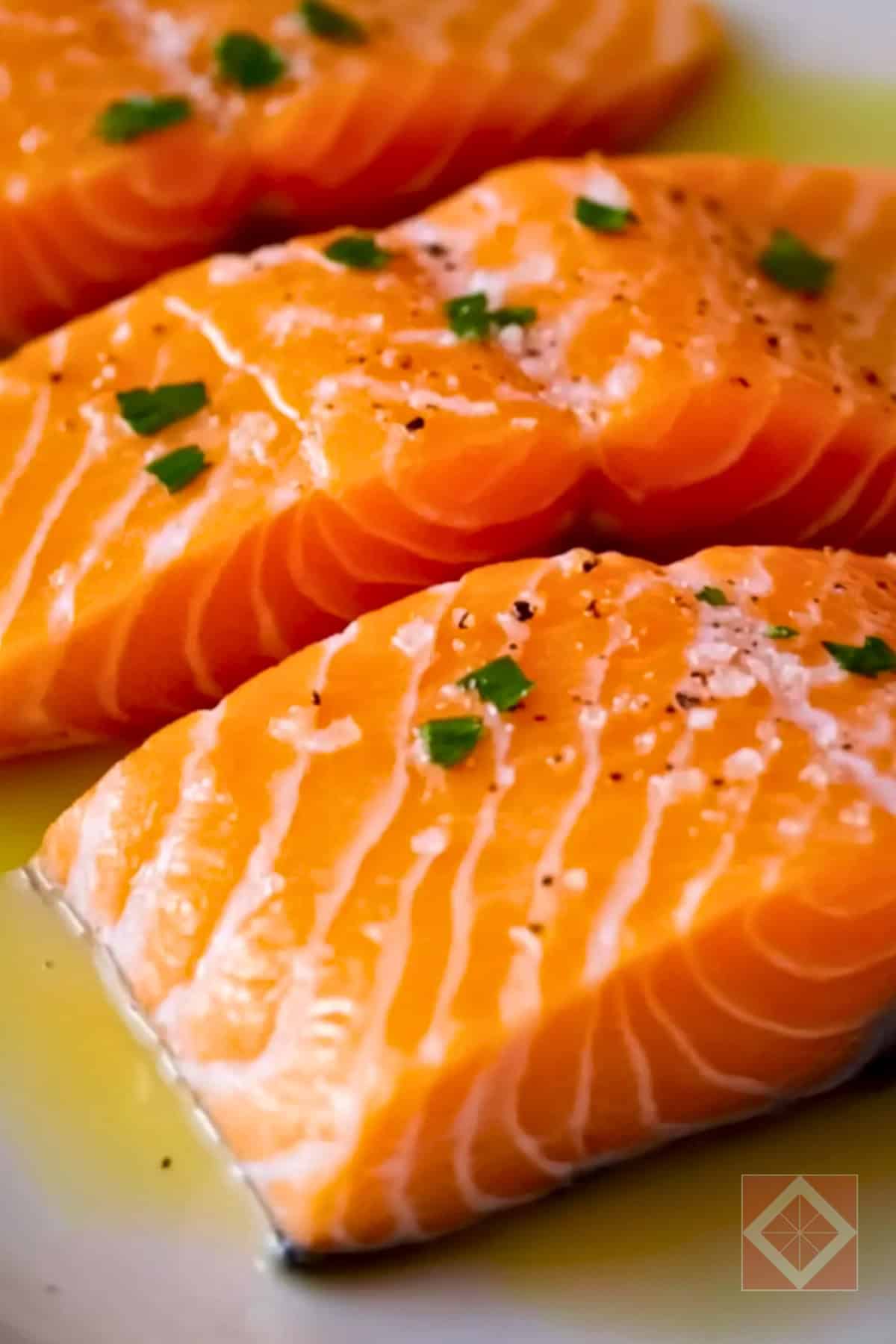 Perfectly Juicy Salmon Fillets with Butter: Carnivore Air Fryer Recipe - Juicy Salmon Fillets with Butter 1 midia