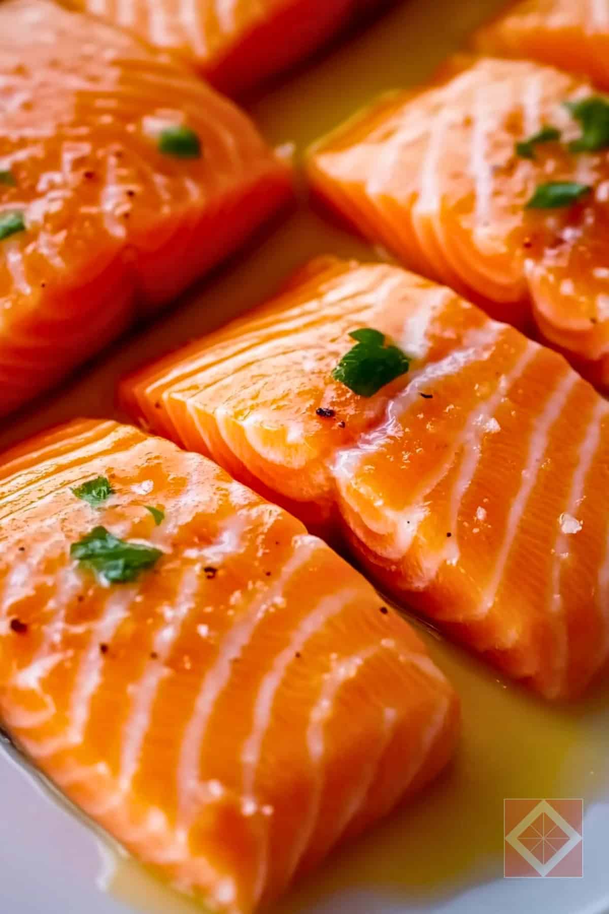 Perfectly Juicy Salmon Fillets with Butter: Carnivore Air Fryer Recipe - Juicy Salmon Fillets with Butter pin 2 midia