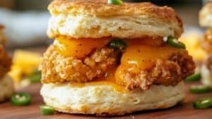 Soul Food Breakfast Ideas: 6 Southern Recipes to Start Your Day Right - Melt in Your Mouth Biscuits with Crispy Chicken Jelly midia