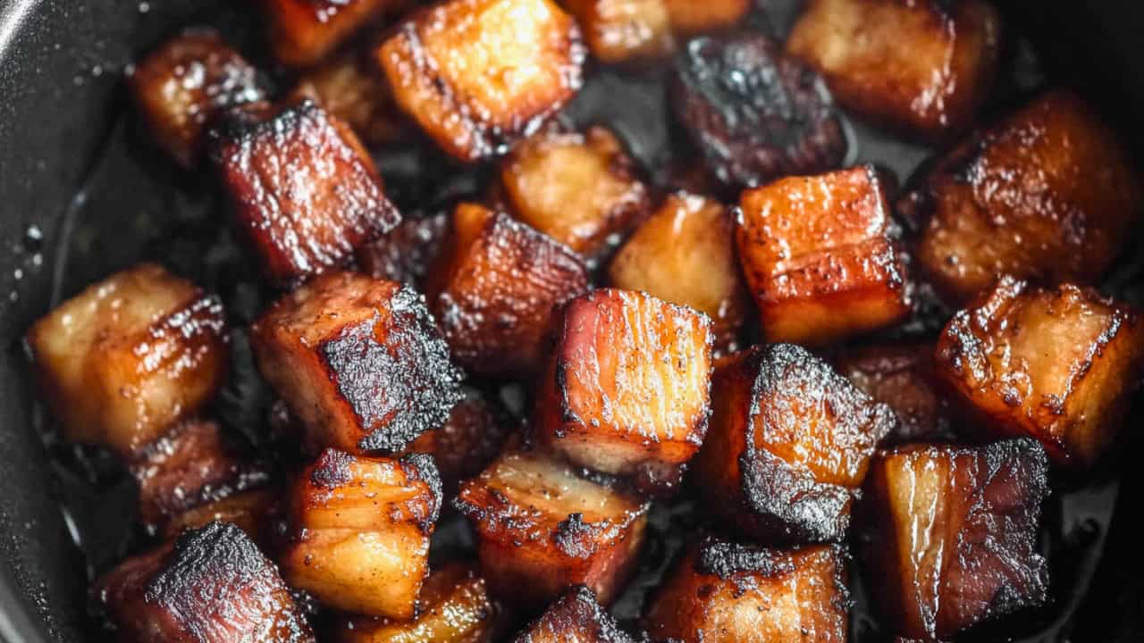 Pork Belly Burnt Ends Air Fryer Recipe for Crispy Carnivore Perfection - Pork Belly Burnt Ends midia