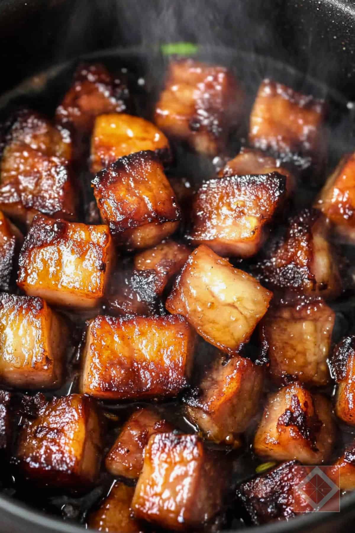 Pork Belly Burnt Ends Air Fryer Recipe for Crispy Carnivore Perfection - Pork Belly Burnt Ends pin 2 midia