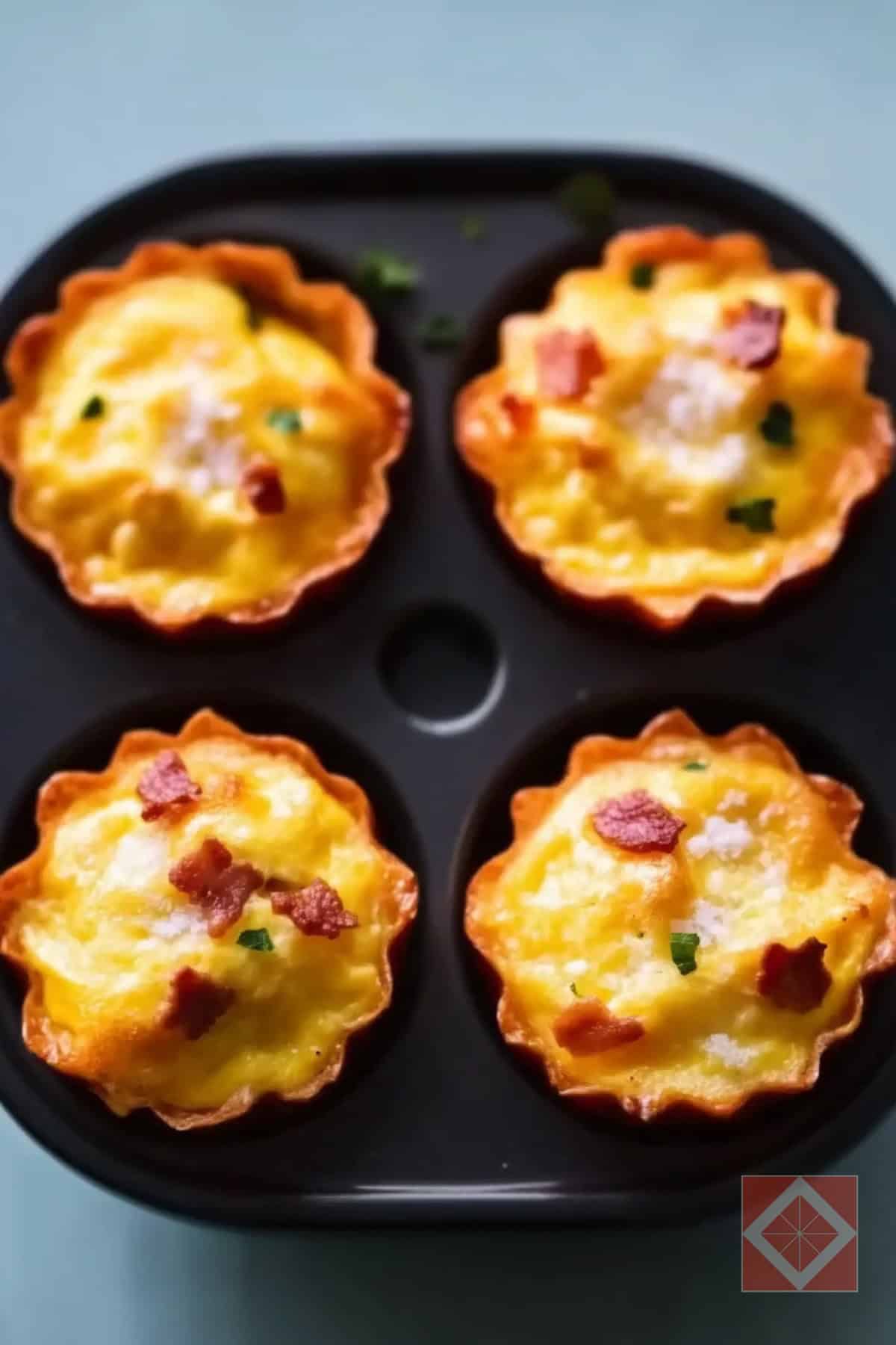 Scrambled Egg Muffins Air Fryer Recipe Low-Carb Breakfast Idea - Scrambled Egg Muffins Air Fryer Recipe pin 2 midia