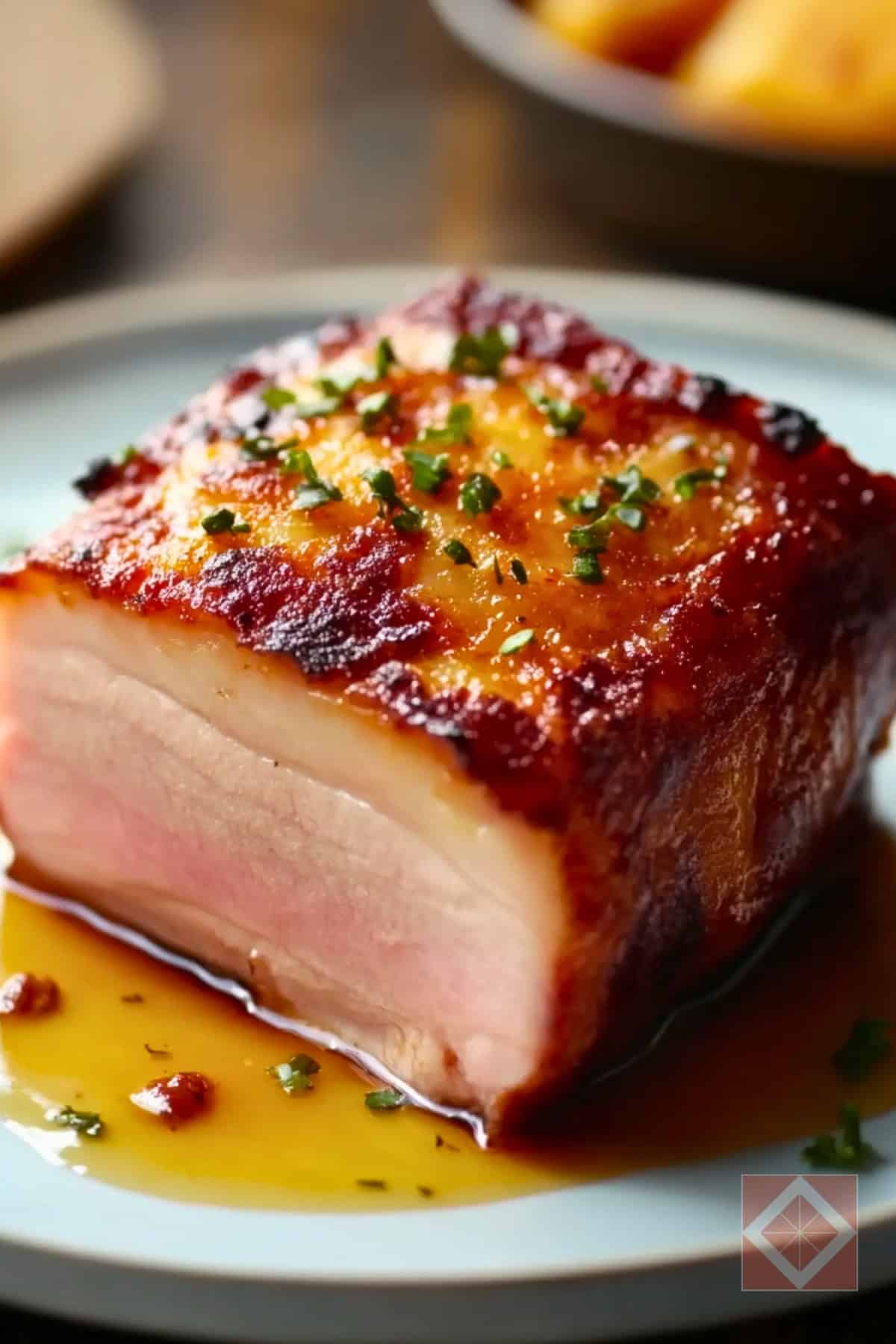 Smoked Pork Jowl with Crispy Skin Air Fryer Recipe with Perfect Crunch - Smoked Pork Jowl with Crispy Skin pin 1 midia